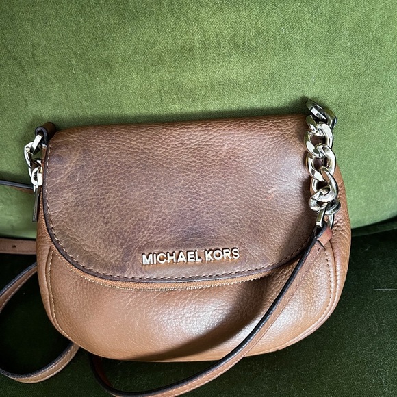 Michael Kors Brown Leather Crossbody Bag - Picture 6 of 9